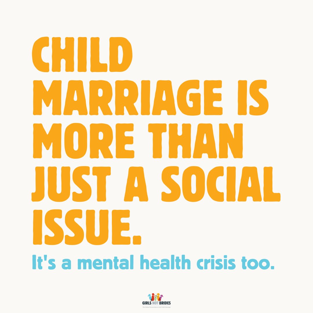 🧠Let's raise awareness during Mental Health  Awareness Week that child marriage isn't just a social issue; it's a mental health crisis too!
Programmes must address the unique #MentalHealth needs of girls and women married before 18. 
#MentalHealthAwareness #EndChildMarriage