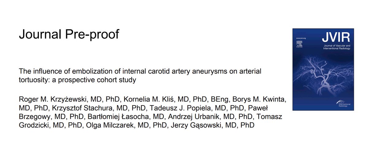 1/6 📢 Exploring changes in the tortuosity of the Internal Carotid Artery (ICA) post-embolization of aneurysm, from @JVIRmedia!

Dive into the vascular dynamics! 🏥🔍

#VascularHealth #InterventionalRadiology