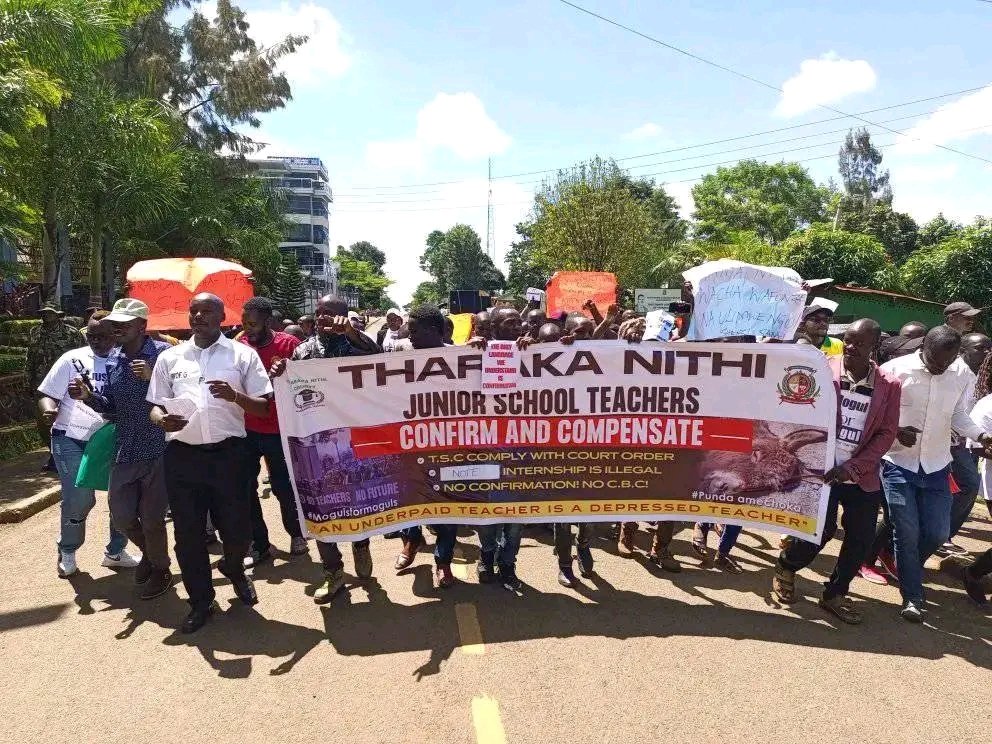 In Tharaka, JSS teachers have downed their tools. They are asking the government how they can survive on 17k gross salary in a country where we live like New York.