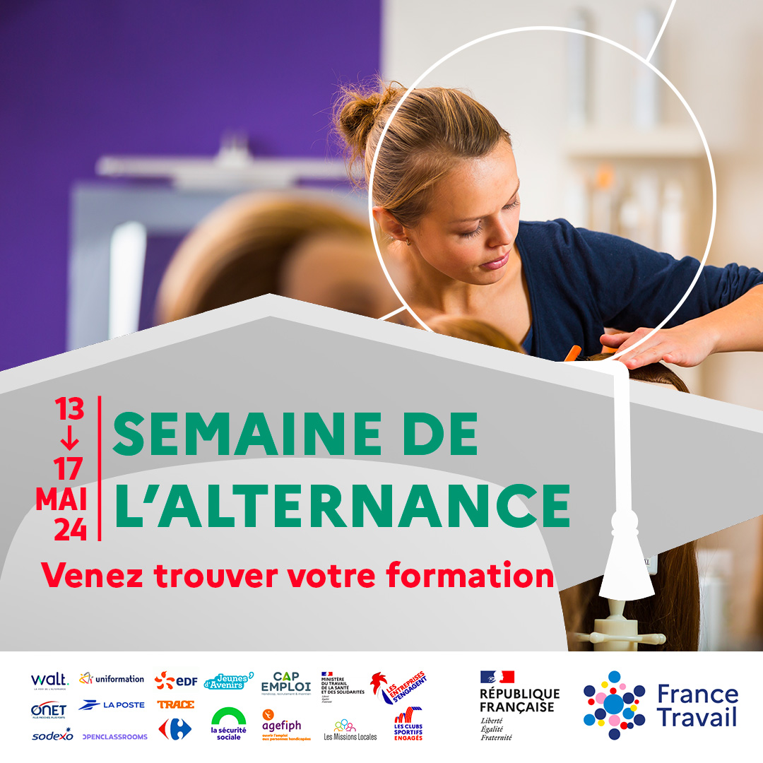 📢 Lancement de la semaine de l’alternance 🎓 📆 13 au 17 mai 👉 Découvrez tous les avantages de l'#alternance et boostez vos chances de décrocher le job de vos rêves Pour en savoir ➕📲 plmpl.fr/c/TafJE