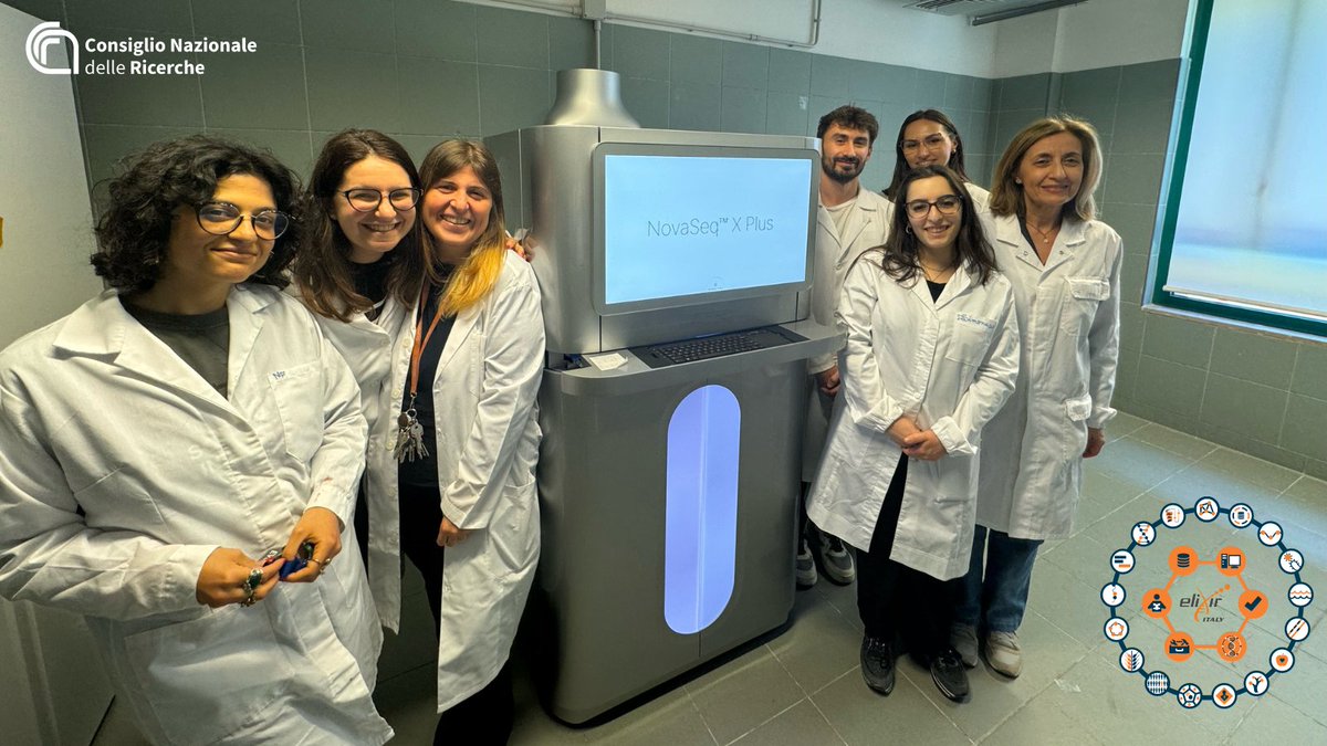 'NovaSeq X plus', il più avanzato sequenziatore di DNA arricchisce l'infrastruttura di ricerca <a href="/elixir_it/">ELIXIR Italy</a> coordinata dal #Cnr, che diventa così uno dei più avanzati centri di ricerca di #genomica e #bioinformatica a livello internazionale
👉cnr.it/it/nota-stampa… 

<a href="/MC_Carro/">MariaChiara Carrozza</a>