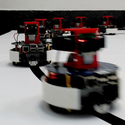 PhysRevResearch's tweet photo. Editors' Suggestion: Single file motion of robot swarms, Laciel Alonso-Llanes, Angel Garcimartín, and Iker Zuriguel @GranularLab @cienciasunav #SoftMatter #StatisticalPhysics https://t.co/9Z27QzJgGA https://t.co/Ed12yxO5EE