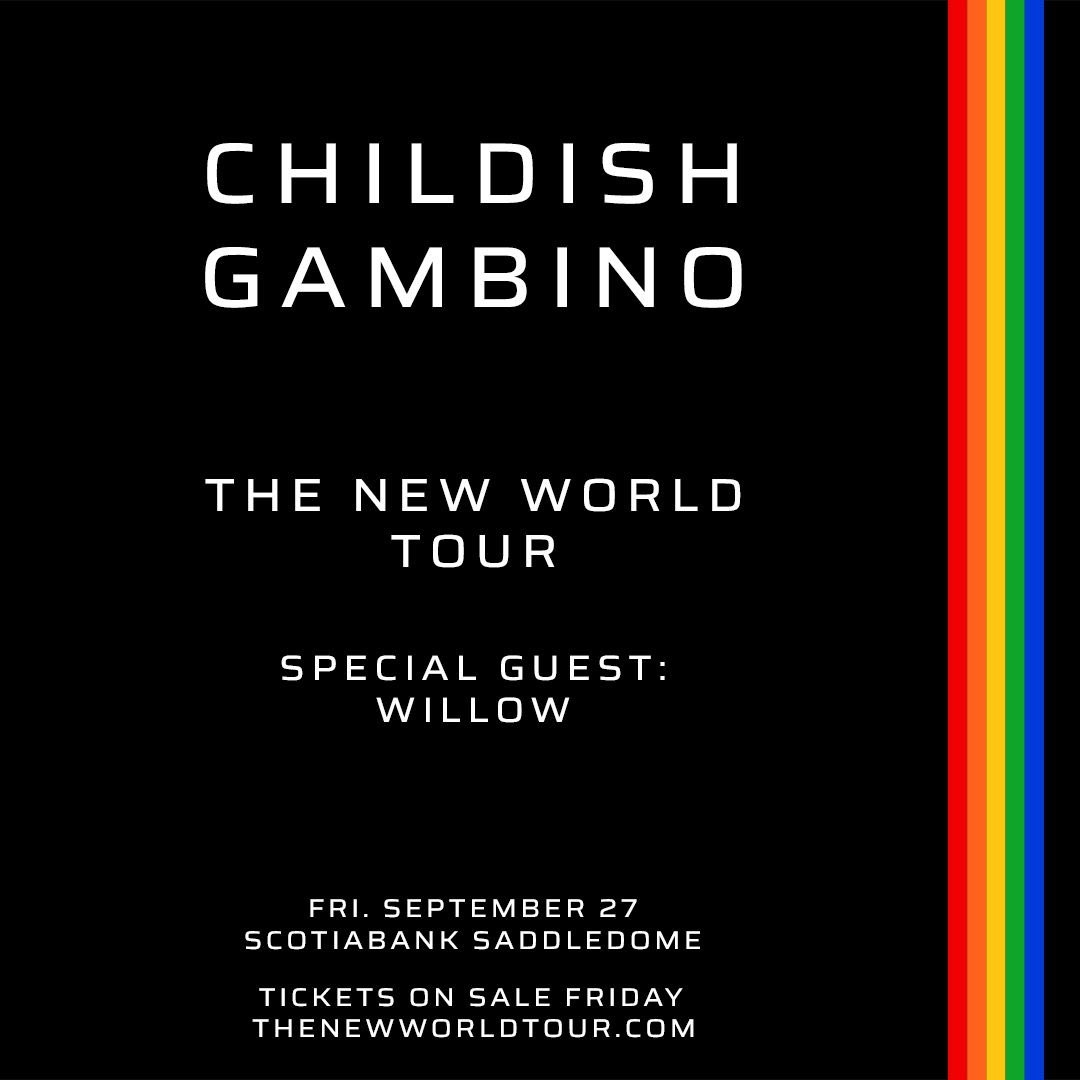 Childish Gambino The New World Tour September 27 in Calgary on sale Friday