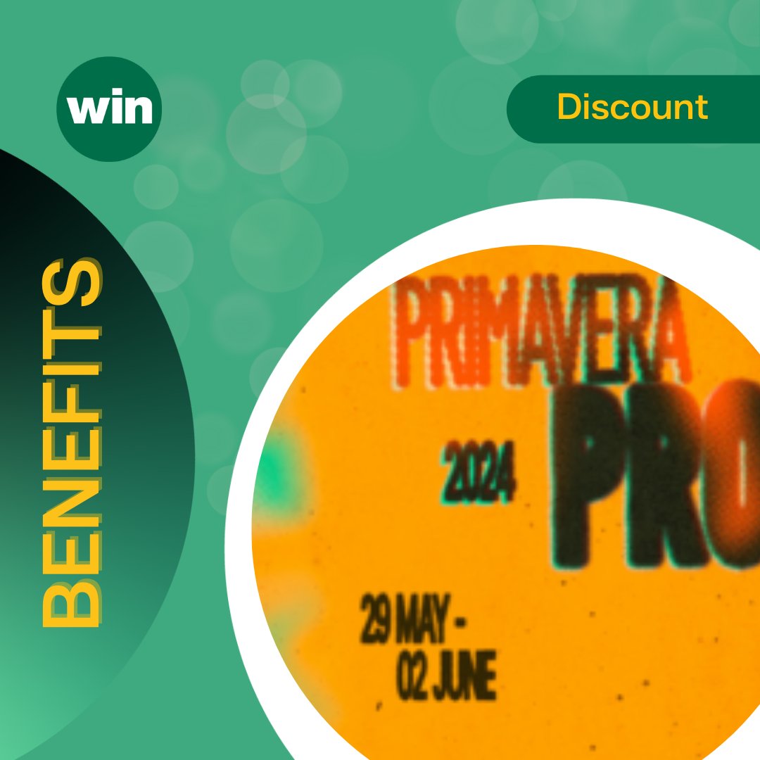 🙌 MEMBER BENEFIT 🙌 ⏳ @Primavera_Sound starts in a little over two weeks... Don't forget that @PrimaveraPro offers discounted rates for WIN associations and their members! 🎟️ Contact your national trade association to access the discount!