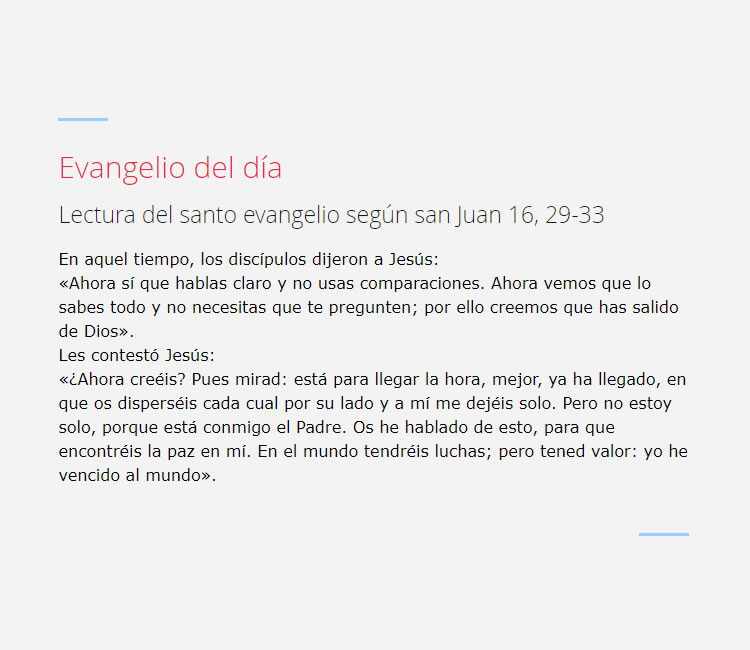 𝗗𝗶𝗼𝘀 𝘀𝗮𝗹𝘃𝗮 𝗮𝗹 𝗺𝘂𝗻𝗱𝗼 ❤

Evangelio de hoy 🙏 lunes, 13 de mayo de 2024

dominicos.org/predicacion/ev…