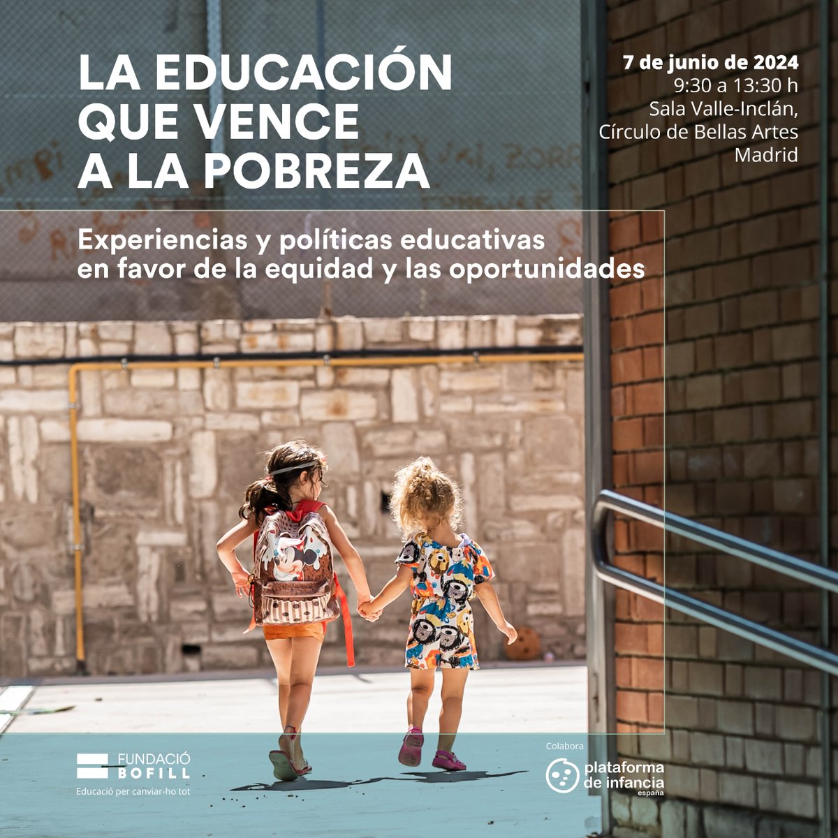 El próximo 7 de junio a las 9:30h colaboramos en la presentación de @FundacioBofill de su informe 'La educación que vence a la pobreza' en el @cbamadrid  ✍️Inscríbete aquí para asistir: forms.office.com/e/E7uLQ2GFDY