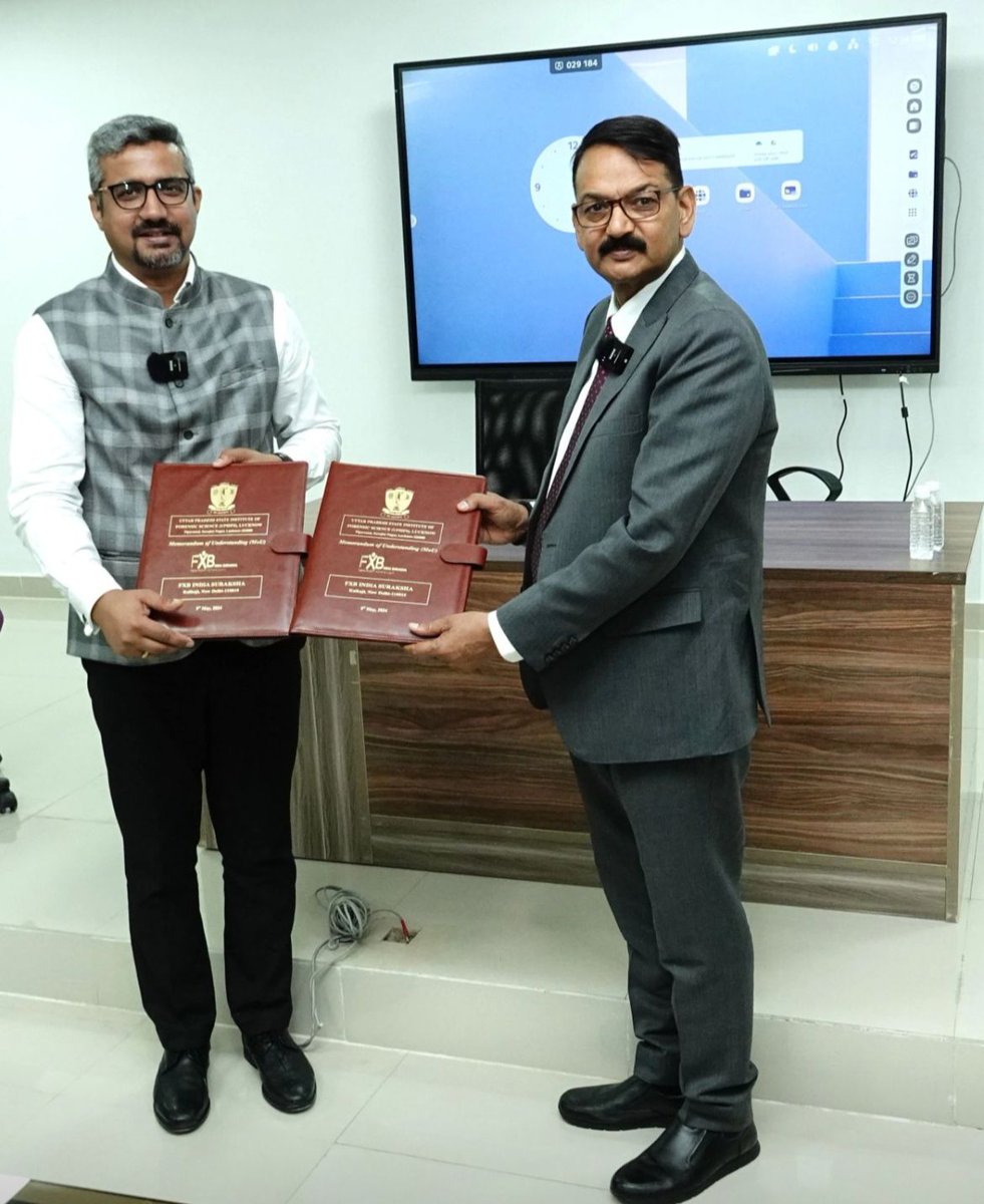 Thrilled to host Satya Prakash, CEO FXB India Suraksha at UPSIFS as he sheds light on tackling child trafficking with forensic approaches. A new chapter begins with our MoU signing with FXB India Surksha. #Forensic #UPSIFS #Childprotection #ForensicInsights #ChildSafety