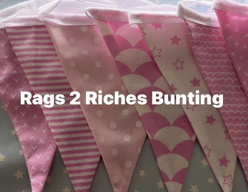 Gorgeous Baby Pink Nursery Bunting today for a regular customer at Rags 2 Riches Bunting #babybunting #pinkbunting #nurserybunting #rags2richesbunting #louisethebuntinglady #thebuntinglady #nurserydecor #newbornbaby #newbornbabygift #babygift #baby #babybedroom #nurserydecor