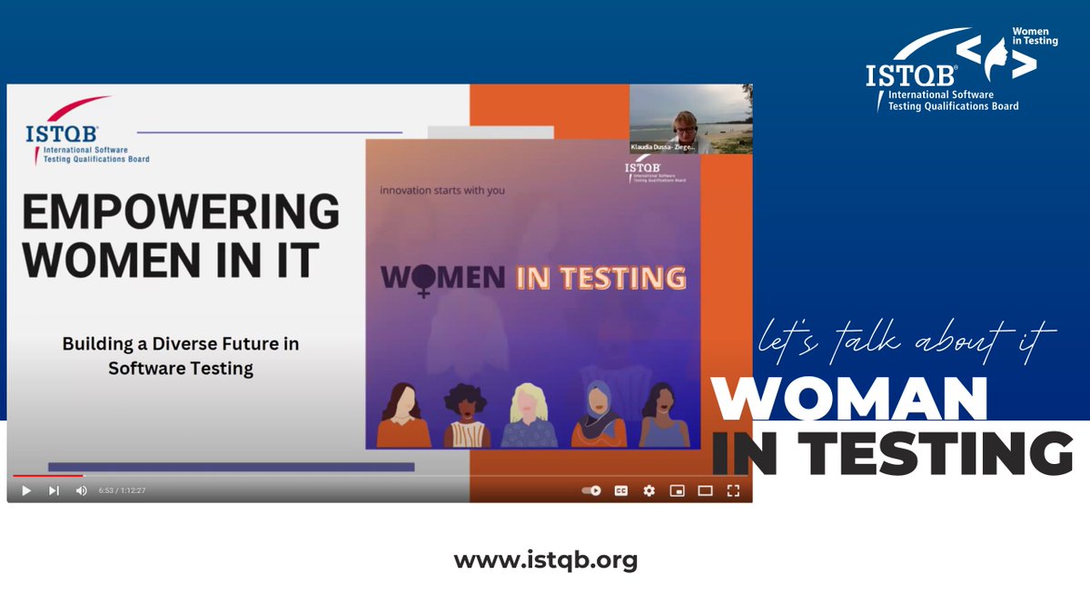 Don't miss our special session in collaboration with UN Women and WEPs titled 'Empowering Women in IT: Building a Diverse Future in Software Testing.' The full recording is now available on the WEPs YouTube channel: youtube.com/watch?v=wyNXuP… #ISTQBWomeninTesting #ISTQB