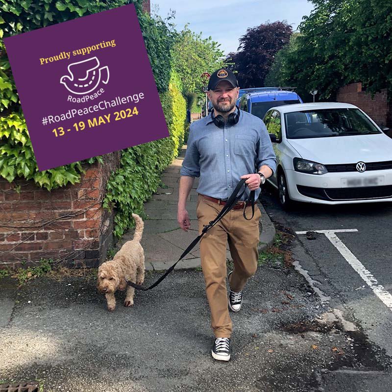 Out early walking a mile before breakfast. Stu and Margot are taking part in the @RoadPeace Challenge and walking to remember the 1766 people reported killed on UK roads in 2022. It runs from today until May 19. Spread the word! #1766MilesTogether #RoadPeaceChallenge2024