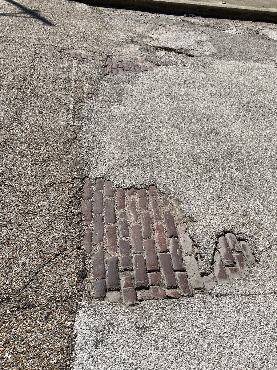 Exposed paver bricks (East St. Louis, IL)