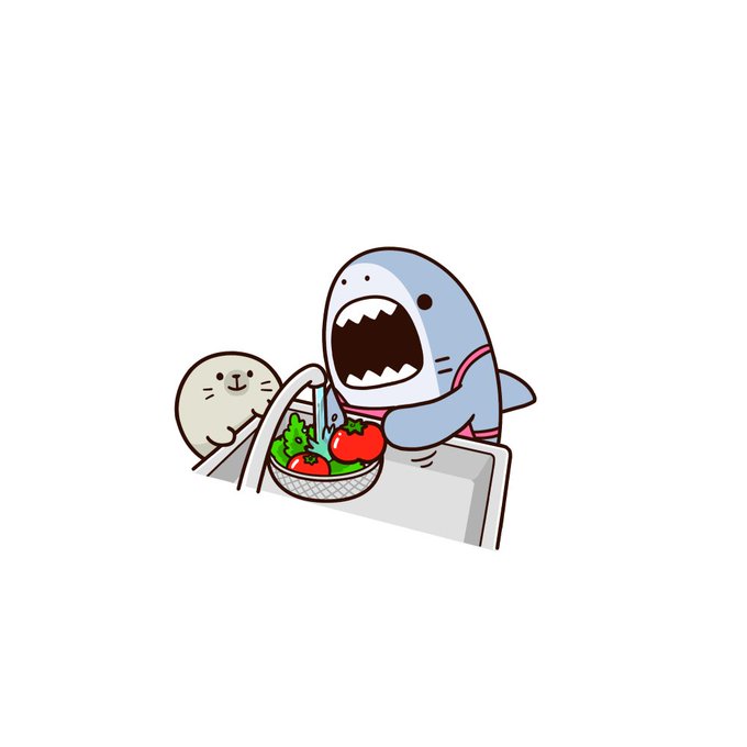 「何かを持っている 鮫」のTwitter画像/イラスト(新着)
