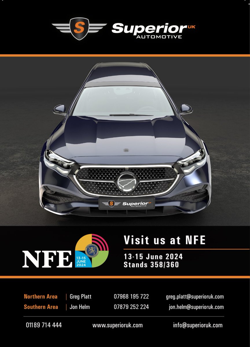 This time next month will be day one of NFE 2024! The Superior team look forward to seeing you there on stands 358/360! #superioruk #mercedesbenz #FuneralVehicles #nfe2024 #MercedesBenzGLE #eclass2024