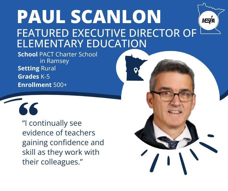 🌟 Meet Paul Scanlon, our #FeaturedPrincipal! 🌟 With over 20+ years in education and 6 years as a principal, Paul's proud of his teachers' collaborative efforts and integration of Science of Reading practices. Here's to student success! 📚 mespa.net/Featured-2024-…