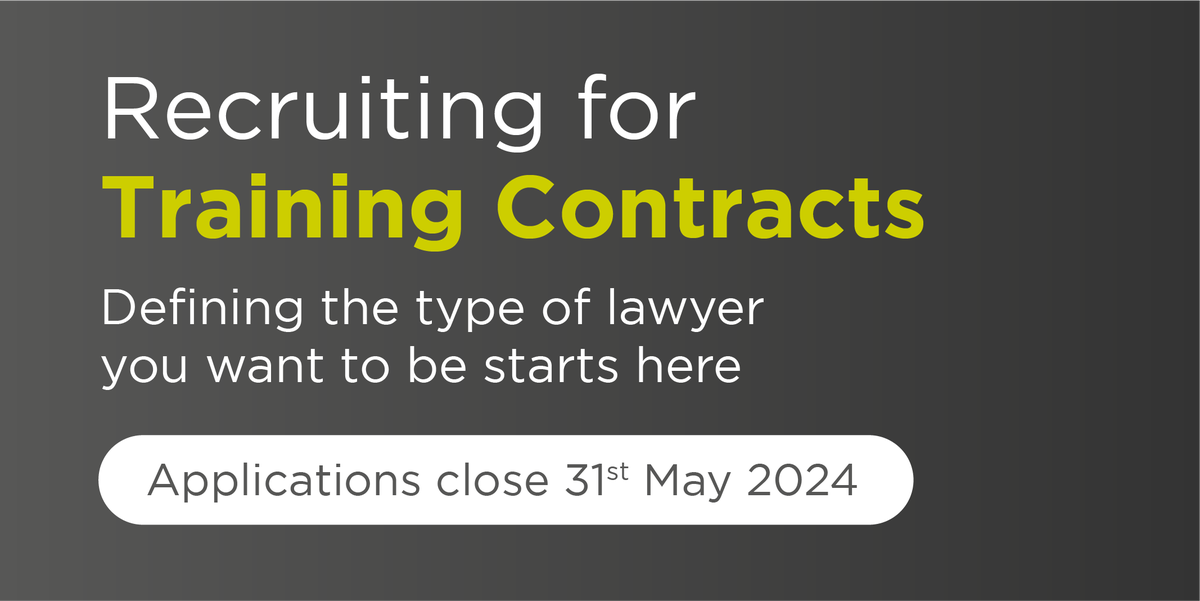 Our main priority in recruiting trainees is for the long term. We have a high retention rate for our trainees, and a number of them are now partners with the firm. To get your application in visit here: loom.ly/88LVbzU #TrainingContracts #JobsInLaw #BestCompanies
