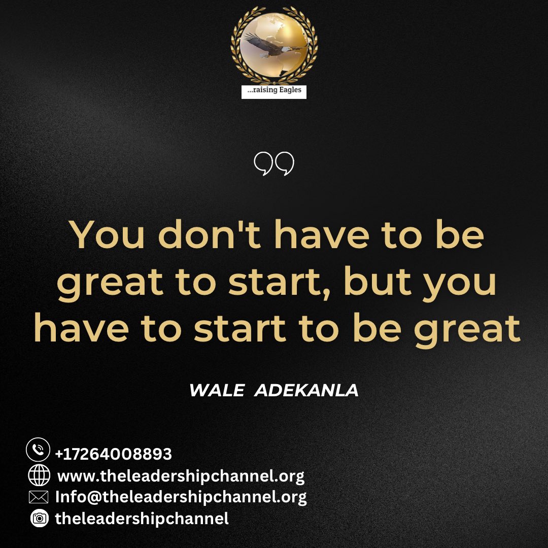 Start now to become great! 'You don't have to be great to start, but you have to start to be great.' 

Double tap if these words inspire you to take that first step towards greatness! 

#Motivation #GreatnessBeginsNow #LeadershipDevelopment #Motivation #Inspiration #LeadershipTip