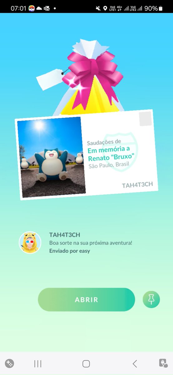 This Pokestop was created by the community as a reminder from one of the most important people from our community which has died last year after years playin' and fighting against cancer Today I've received this gift from Mateo by the end of a route 🥹❤️
