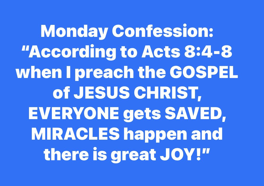 Say this with me:

#JesusIsLORD
#Mark16Ministries
#MondayConfession
#MondayMorning
#MondayMotivation
#Bible