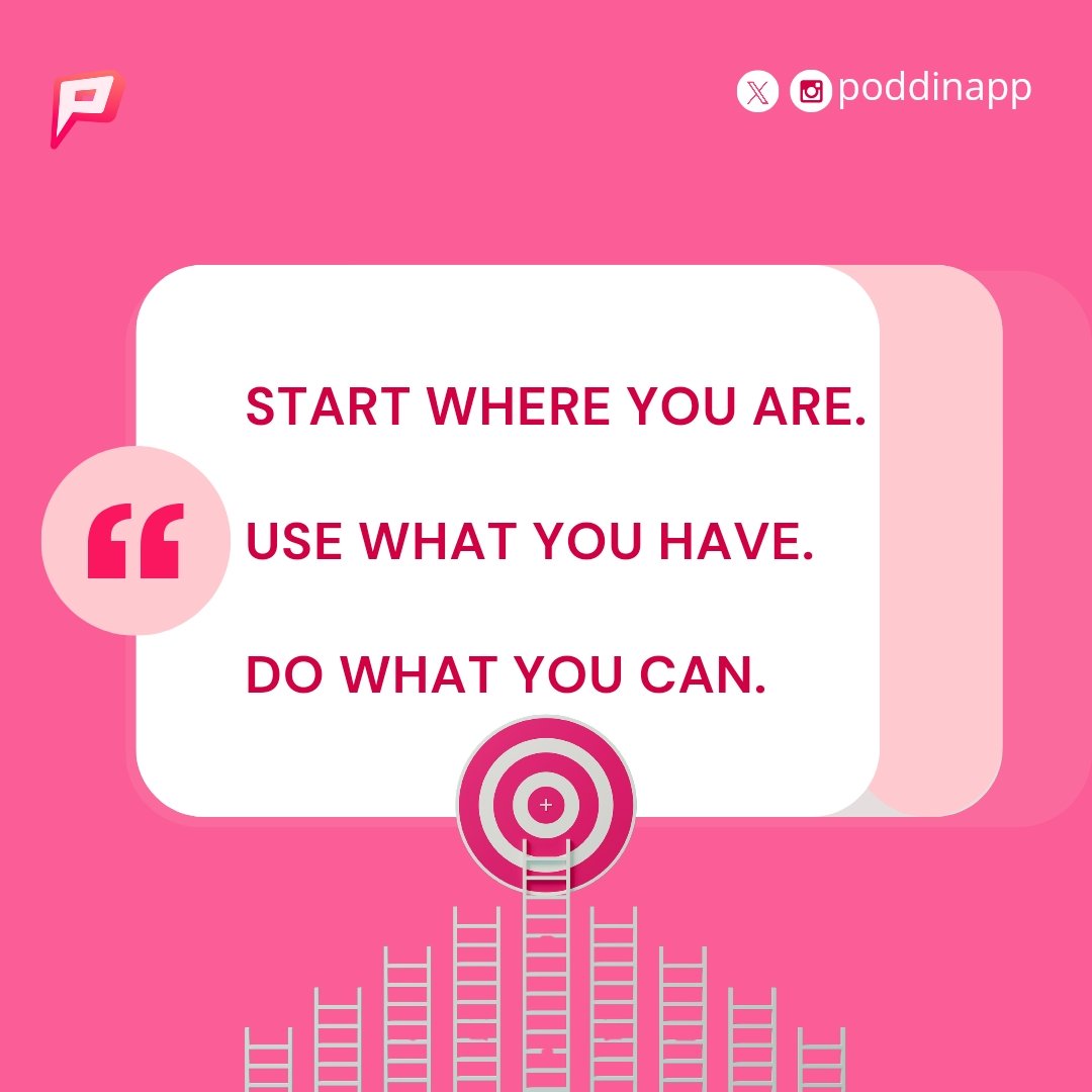 Start where you are: You're not limited by location. Use what you have: Poddin is here to serve you. Do what you can: Just click the link in bio and download the app to get started! Happy new week 🥳🎉 #Poddinapp #socialcommerceapp #onlineshoppingapp #mondaymotivation