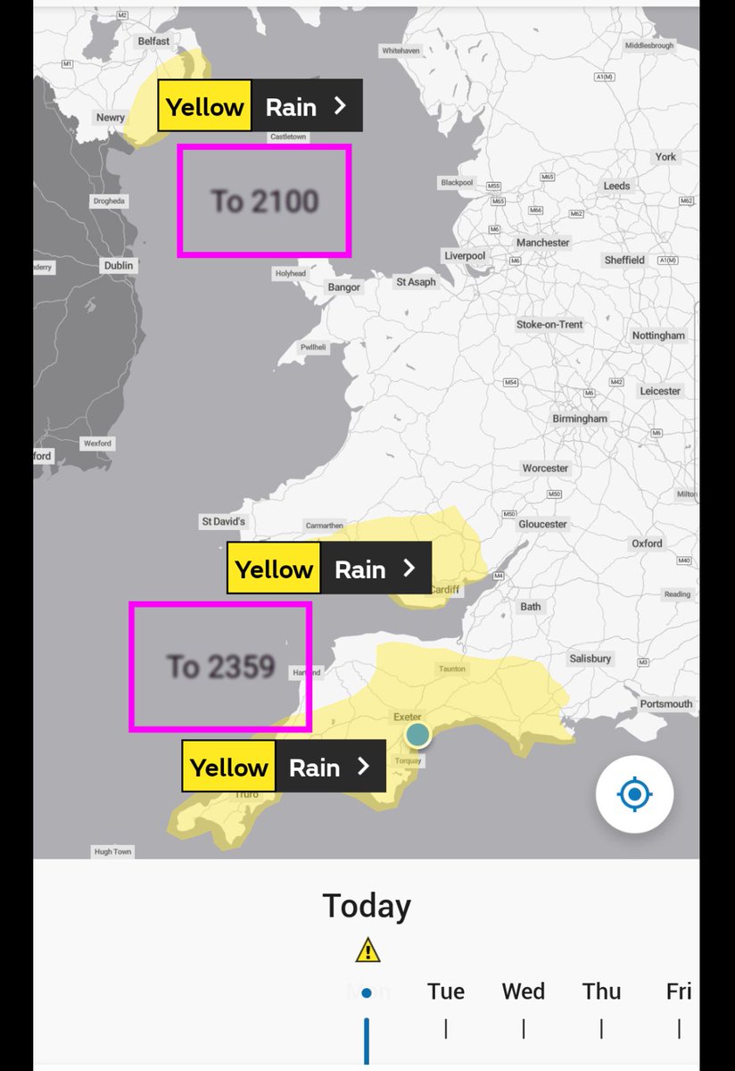 #Metoffice yellow warnings ⚠️ for #rain in effect today 🌧

#weatheraware