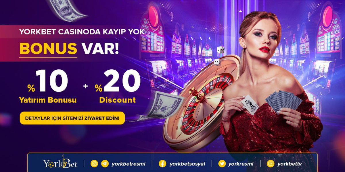 #YorkBet Durdurulamaz! #YORKBET CASİNODA KAYIP YOK BONUS VAR ! %10 #Casino Yatırım Bonusu & %20 #Discount Sakın Kaçırma! Detaylar 👉 bit.ly/yorksosyal