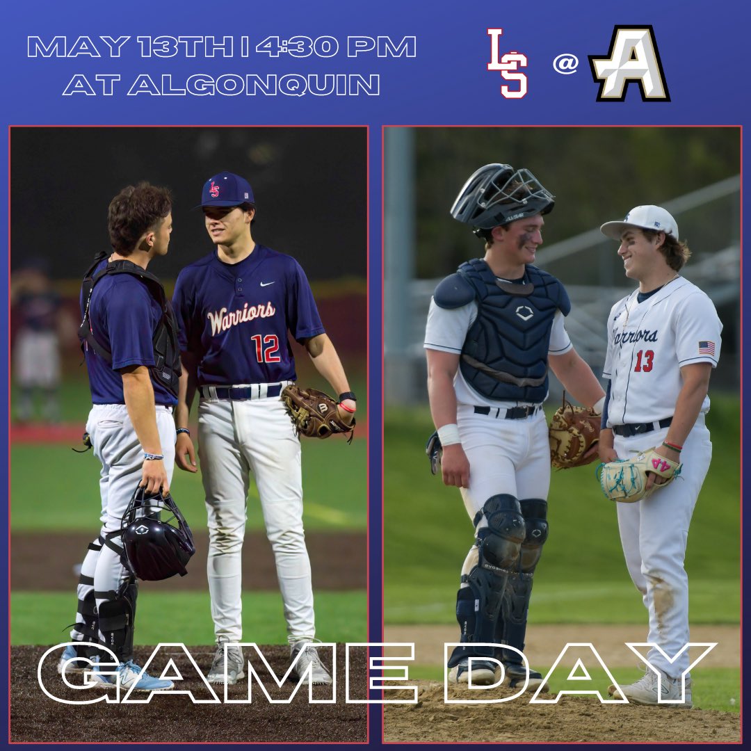 Catch the Warriors on the road at Algonquin this afternoon!

🆚 Algonquin
📅 Mon, May 13th
📍 Algonquin Regional High School
🕓 4:30 p.m.
💻 bit.ly/LS_Varsity