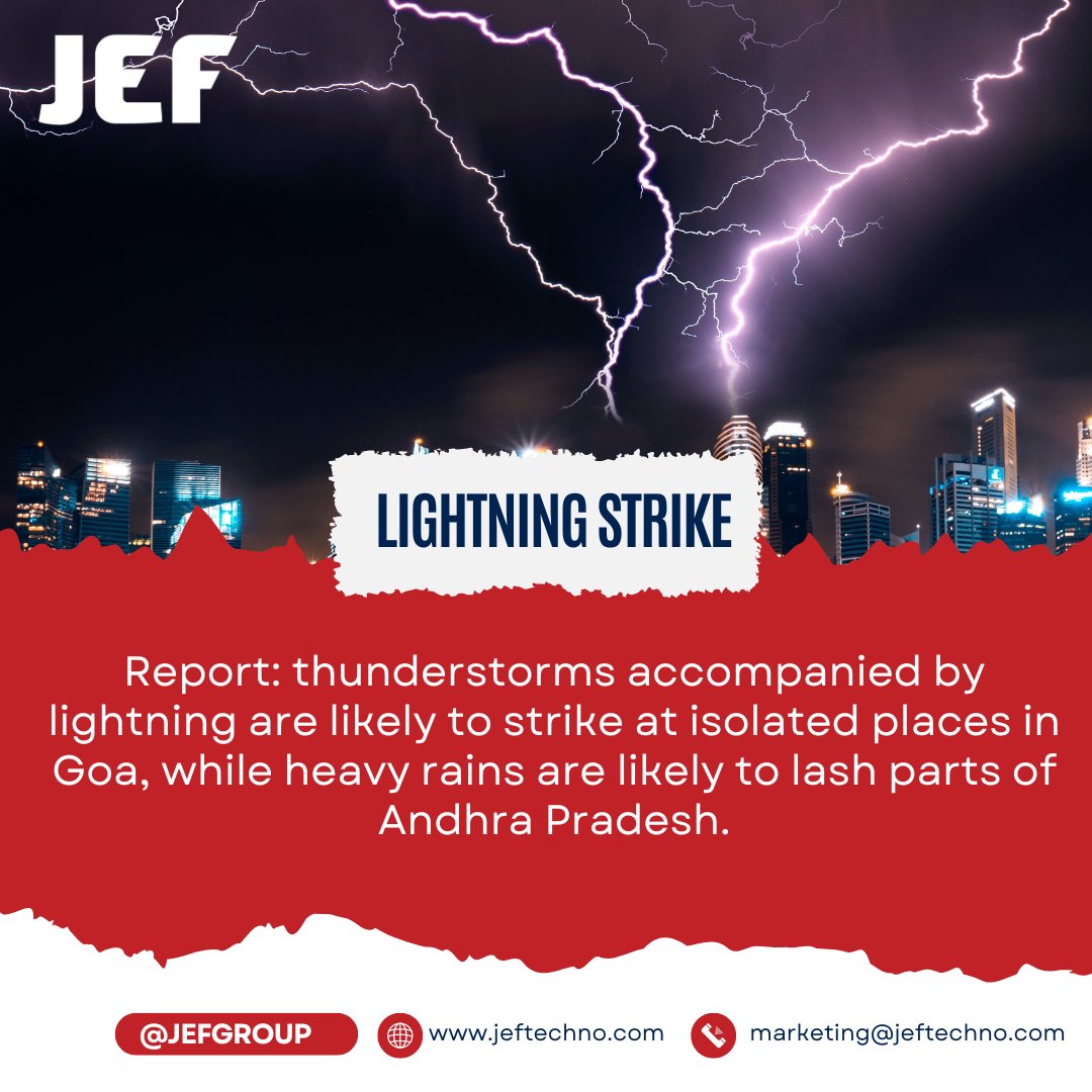 JeftechnoIndia's tweet image. Report Says: Between 2021 and 2023, there was a 34.24% increase in the overall number of lightning strikes across the country, with a 40% increase in cloud-to-ground lightning incidents in India.

#LightningProtectionSystem #Lightning #lightningdeaths #thunderstorm #climatechange