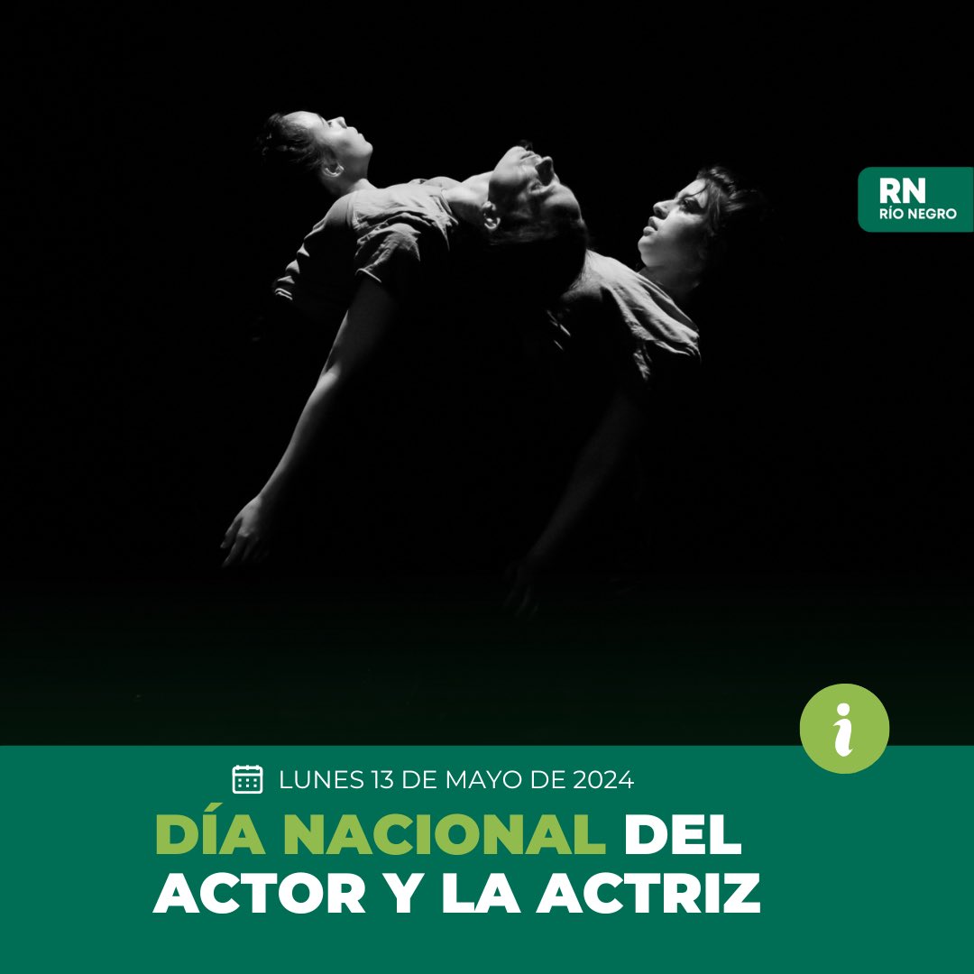 rncultura's tweet image. ¡Hoy celebramos el Día Nacional del Actor y la Actriz en Argentina! ✨

Esta fecha se estableció en honor a aquellos talentosos artistas que con su dedicación y pasión hacen brillar cada escena. ¡Feliz día! 💚🥹

#RíoNegro #DiaNacionaldelActorylaActriz #Actores #Arte #Cultura