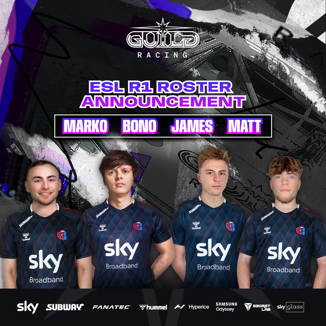 Guild Gaming (@guildesports) on Twitter photo Ready for Riyadh.
Introducing our <a href="/esl_r1/">ESL R1</a> roster for the Esports World Cup.
Give our loanee drivers a huge welcome ๐ฅ
Letโs race ๐
๐ฌ๐ง<a href="/JaaamesBaldwin/">James Baldwin</a>
๐ฌ๐ง@Emxry34
๐ณ๐ฑ<a href="/bonohuis/">Bono Huis</a>
๐ฉ๐ช<a href="/markopejic14/">Marko Pejic</a>
#EsportsWorldCup #EWC #GILD Ready for Riyadh.
Introducing our <a href="/esl_r1/">ESL R1</a> roster for the Esports World Cup.
Give our loanee drivers a huge welcome ๐ฅ
Letโs race ๐
๐ฌ๐ง<a href="/JaaamesBaldwin/">James Baldwin</a>
๐ฌ๐ง@Emxry34
๐ณ๐ฑ<a href="/bonohuis/">Bono Huis</a>
๐ฉ๐ช<a href="/markopejic14/">Marko Pejic</a>
#EsportsWorldCup #EWC #GILD
