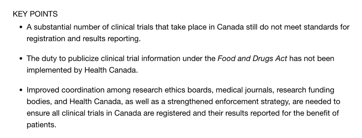 Out today in @CMAJ: @srinmurthy99 + I call out the lack of enforcement of clinical trial registration & results reporting norms by @GovCanHealth. We argue that market entry should be tied to trial transparency. cmaj.ca/content/196/18… CC @moher_david @NavPersaud @MA_Gagnon