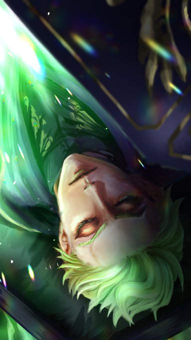 「closed eyes green hair」 illustration images(Latest)｜5pages
