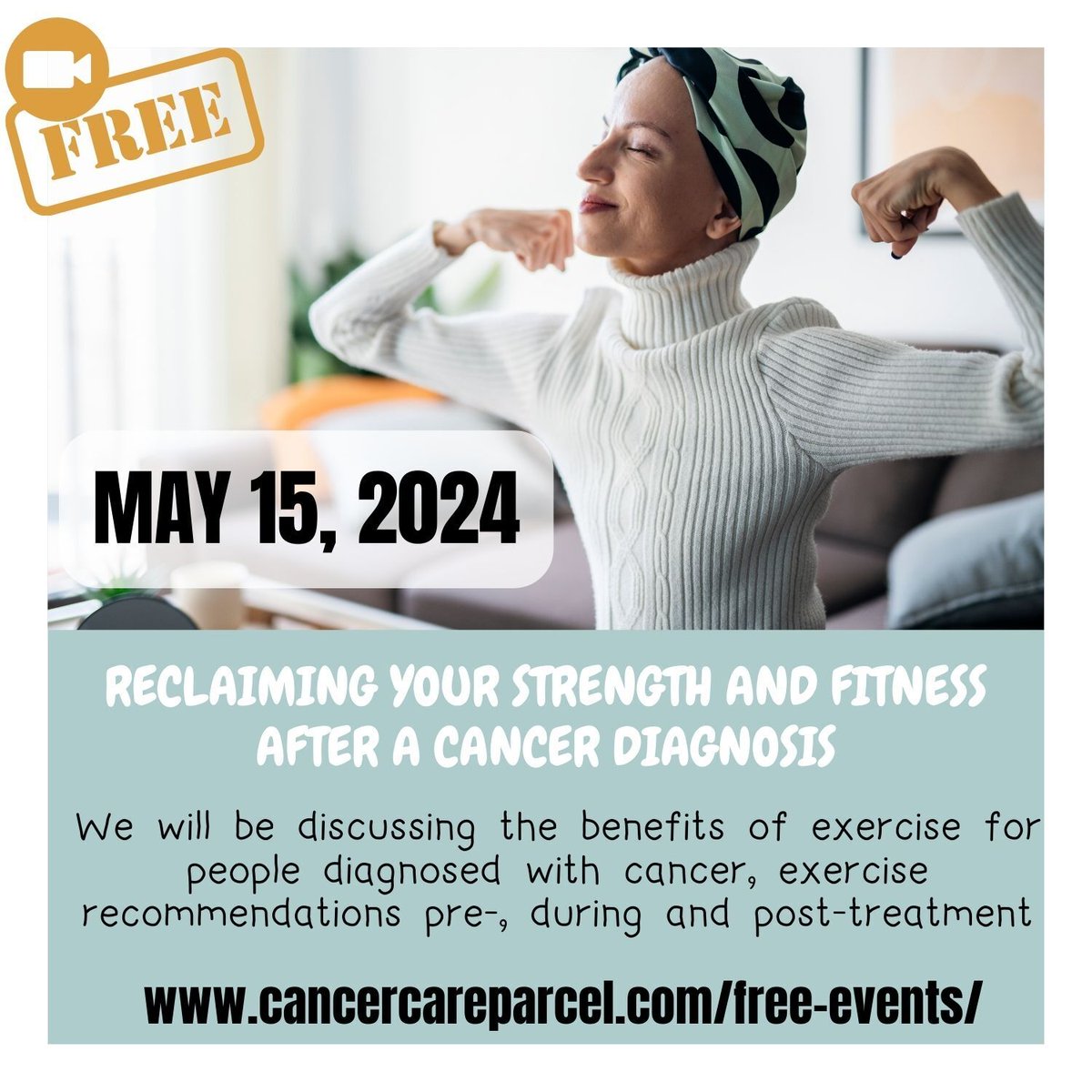 CancerParcel's tweet photo. Join us for a free Zoom meeting to learn about the power of exercise in your journey to recovery after cancer.💪🎗️🏋️‍♀️ #CancerRecovery #FitnessAfterCancer #StrengthInHealing 🎗️💪
🏋️‍

https://t.co/Ao30fBFMxn https://t.co/4quSpyGazh