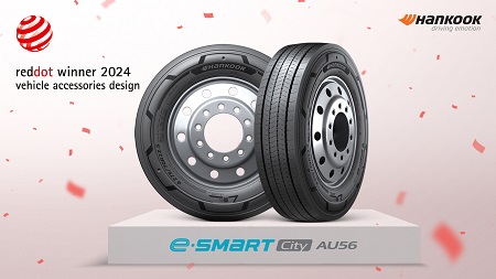 🏵 El neumático para autobuses eléctricos de #Hankook Tire, galardonado con el premio Red Dot Design Award 2024 🛞 bit.ly/3QEcwFF