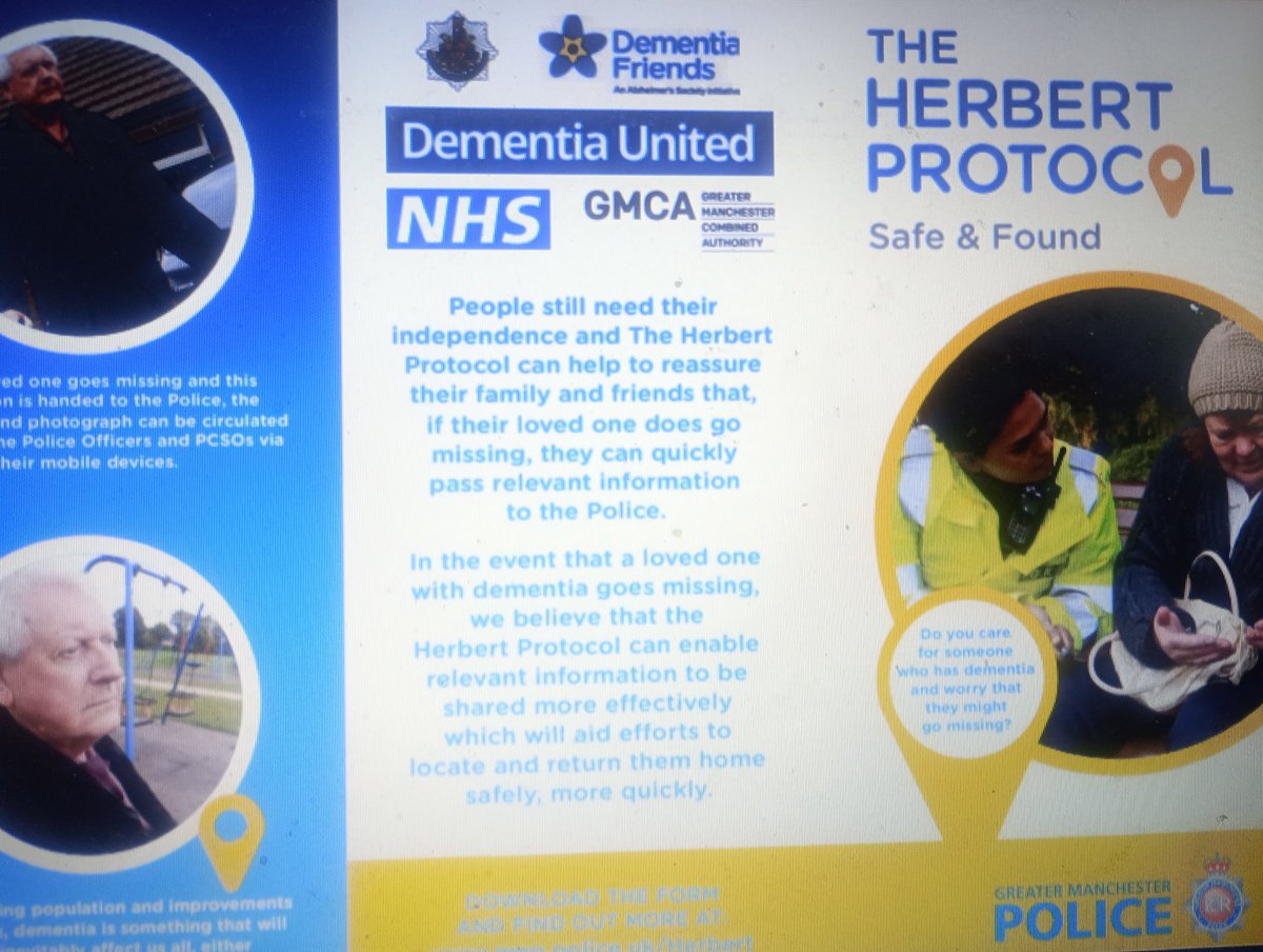 Kicking off dementia action week by promoting Herbert's protocol who keep people living with dementia safe by looking for them when they go missing @boltonnhsft @gmpolice #herbertsprotocol #dem