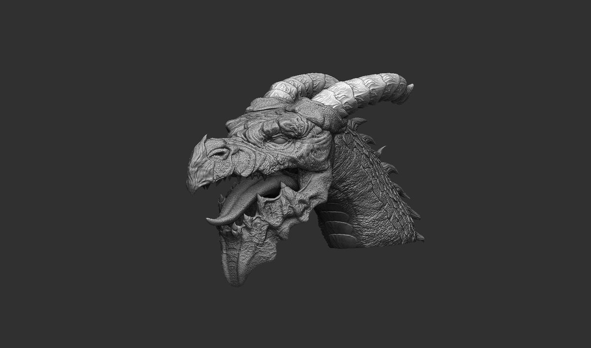 BlindVizn's tweet image. Finished the sculpting phase of my dragon 😁