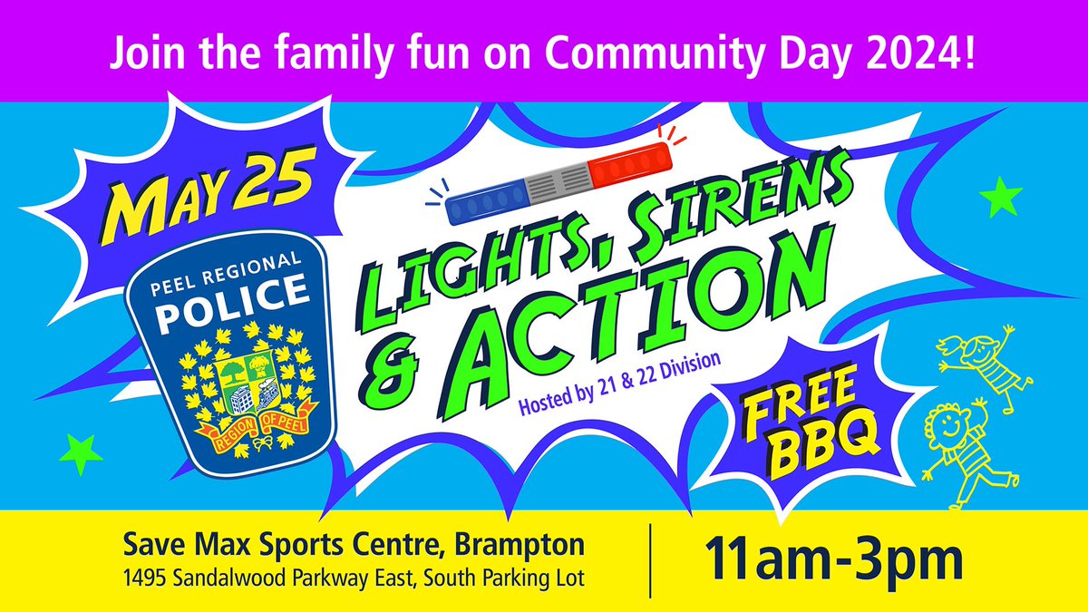 On May 25th, join Peel Police 21 & 22 Division, at the 2nd Annual Peel Regional Police Community Fun Day in Brampton! Bring the family for a fun-filled day featuring activities, free food, entertainment, and the opportunity to explore police cruisers and other police equipment.