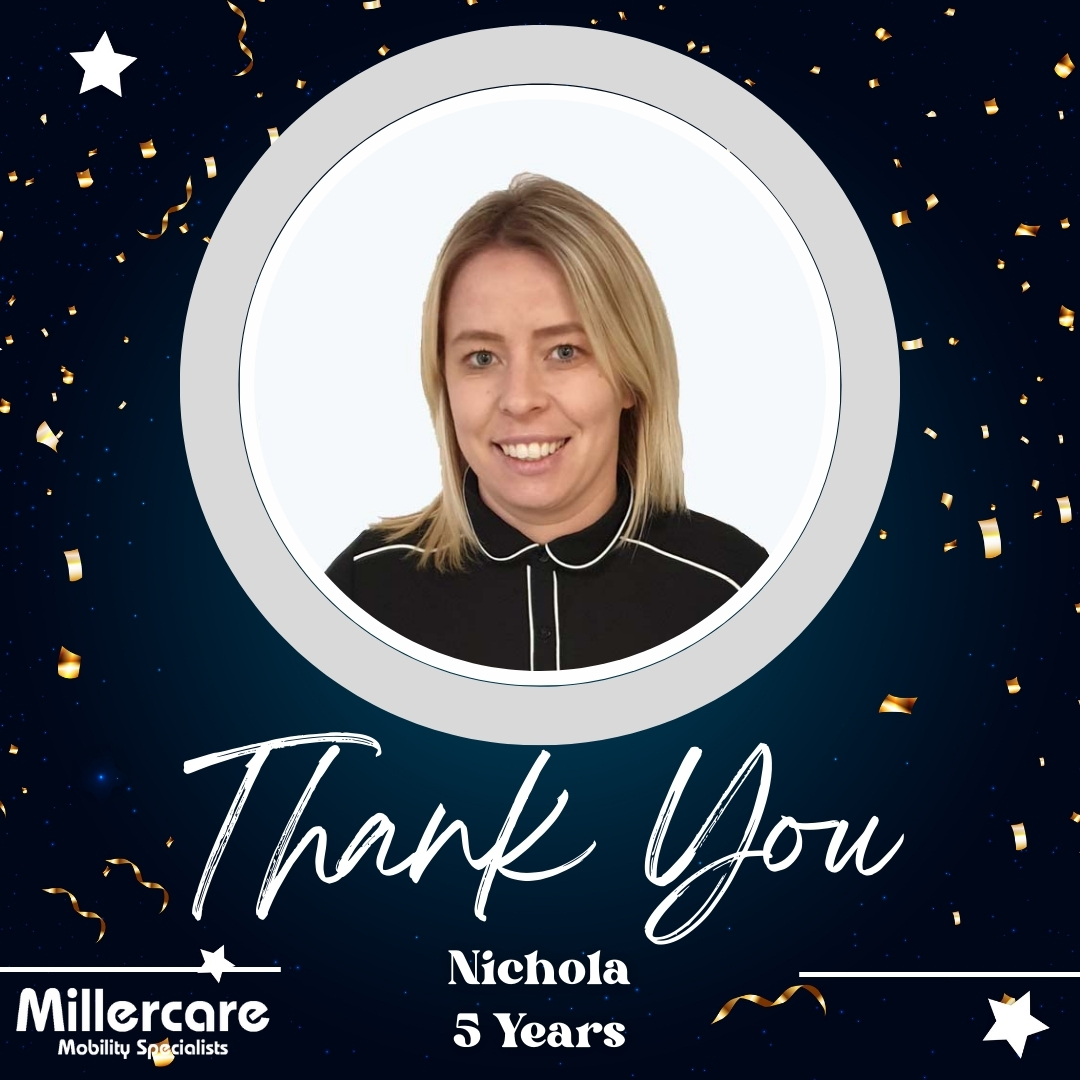 🎉🌟 A Milestone Celebration! Today, we're joyously marking Nichola's incredible journey with Millercare - 5 years of dedication, hard work, and unwavering commitment! 🎊👏
 🥳🌈
#EmployeeCelebration #MilestoneMoments #TeamAppreciation #MillercareJourney