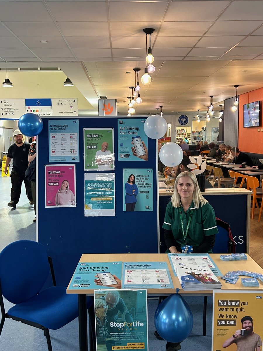 Holly, one of our PTPTs ran a successful session today in the main entrance educating staff and patients on smoking cessation. Great interactions from people stopping by to seek Holly's advice. Well done :) #preregistrationpharmacytechnicians