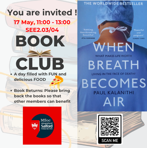 Join our Book Club for exciting reads and engaging discussions and delicious FOOD! 17 May 2024-  SEE2.03/04📷📷#MSOC #BookClub #ReadingCommunity