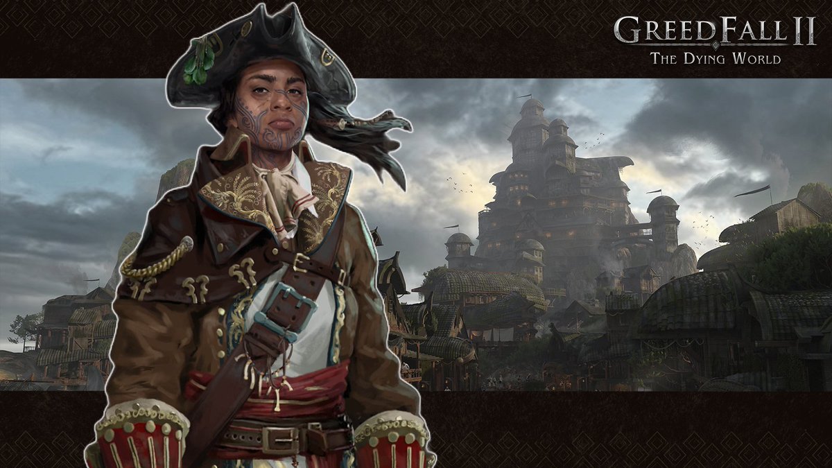 She's part of the cast of companions who will accompany you during your journey. Meet:

⚓️Alvida, daughter of the sea, member of the Nauts⚓️

Are you excited to get to know her? #GreedFall2 #TheDyingWorld