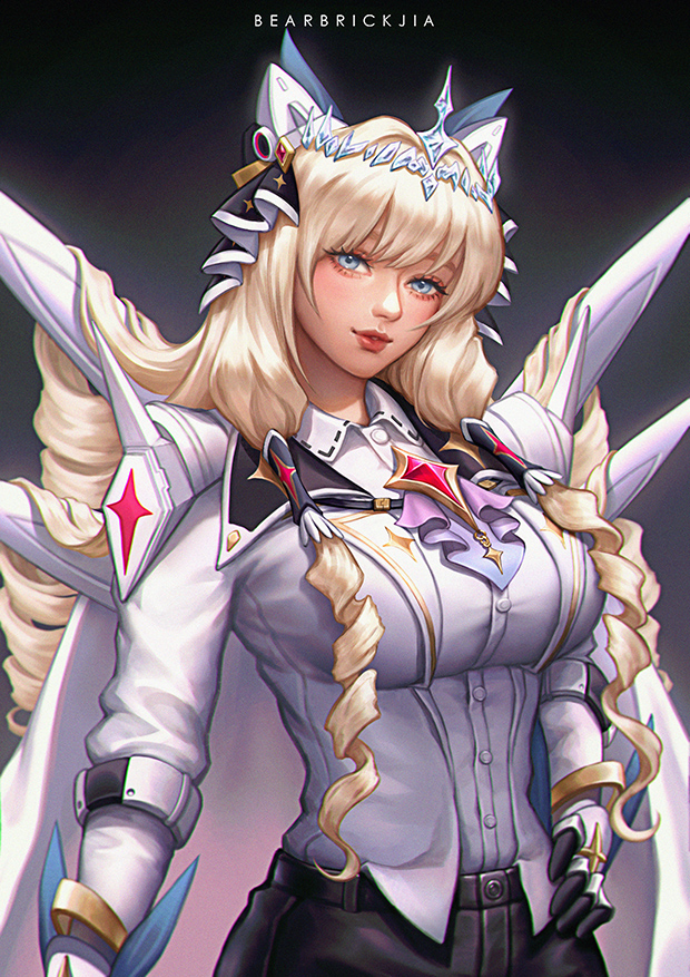 Commission for the game, Goddess of Victory: Nikke✨ #Nikke #NikkeMYSG #NikkeAnniversary #Crown