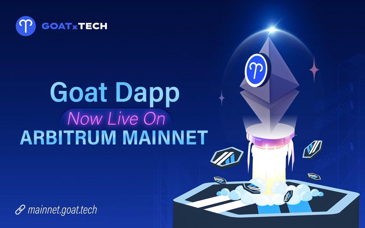 💥Goat Dapp Mainnet is live on <a href="/arbitrum/">Arbitrum</a>  🔗mainnet.goat.tech

✅ Goat Dapp - First Gamified On-chain Reputation 
 🛡SAFU | 🛡AUDIT | ⭐️HIGH RETURN 
 
Login to mainnet.goat.tech, ask around for an Invite Code to earn +5% bonus on Mainnet Points 
🔗Guidelines: