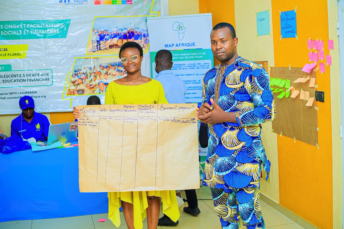 YouthInitiativ6's tweet photo. Atelier de formation pour les #ONG et les facilitateurs locaux en #éducation #financière
Pendant trois jours, @EdithAssangbe a participé au lancement du projet pilote par @MapAfrique avec le soutien de la @d_financiere , @Aflatoun et la @PostcodeLoterij
#nationalepostcodeloterij https://t.co/W19whW7bhc