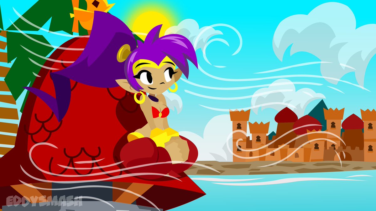 Just admiring the ocean view 🌊🌅
(Shantae)

#Shantae #WayForward