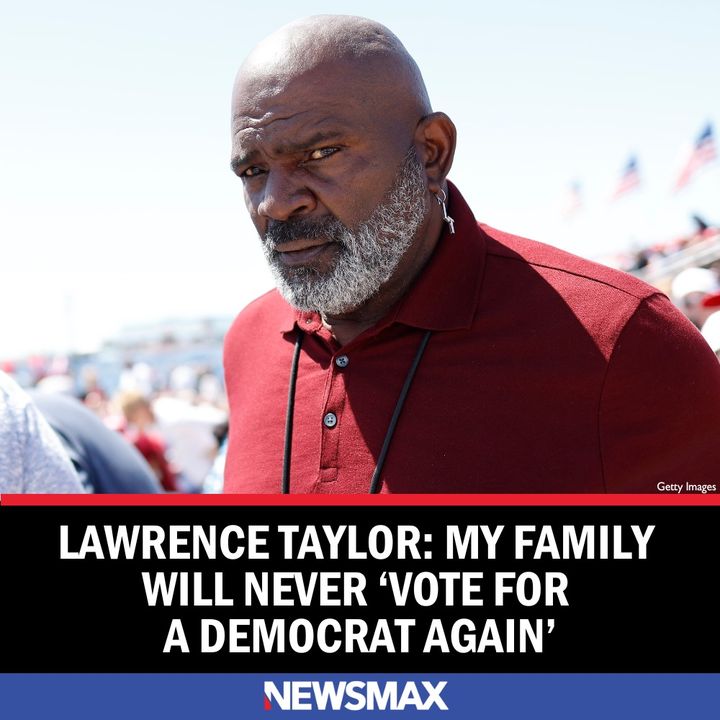 Lawrence Taylor on Donald Trump: 'I grew up a Democrat, and I've always been a Democrat — until I met this man right here.' bit.ly/3UVxIJC