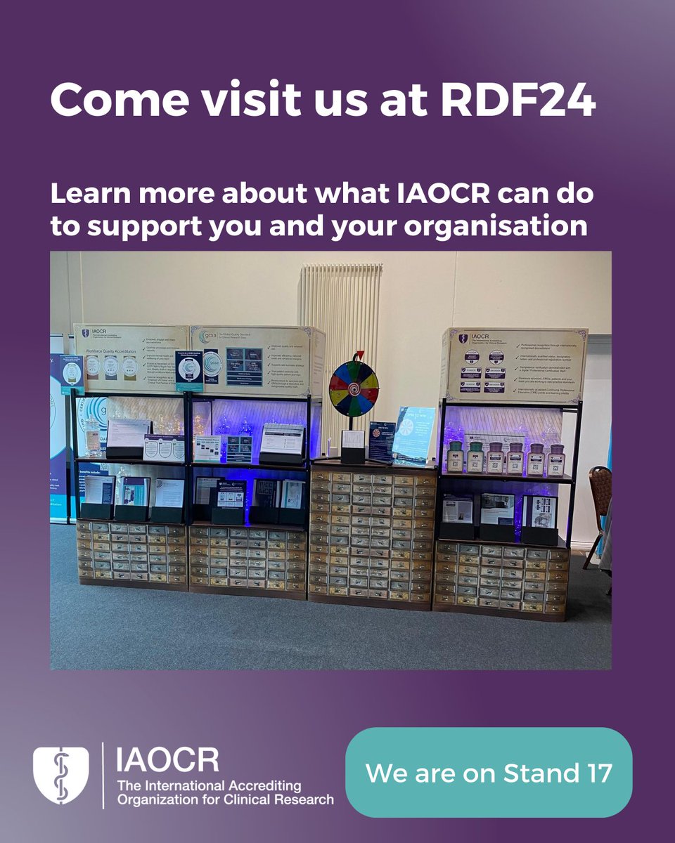 We are delighted to be at #RDF24 joining the discussions about latest progress in research management, support &amp; leadership in health and care. We are on Stand 17, ready to talk about how we can support your organisation from the insight out. Come and visit us #clinicalresearch