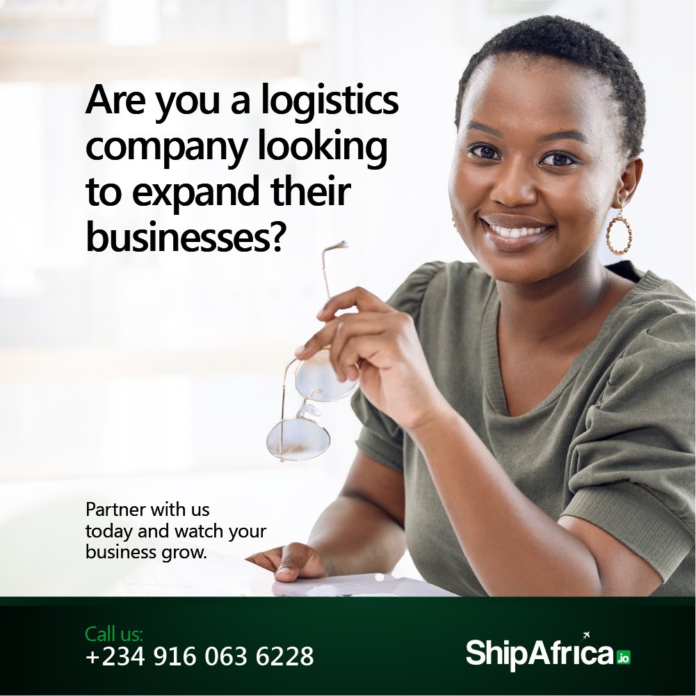 This is a call to logistics company looking to expand their businesses through strategic partnerships and technological innovations. 

Partner with us today and watch your business grow.

Reach out to us on +234 916 063 6228. Or send an email to help@shipafrica.io.