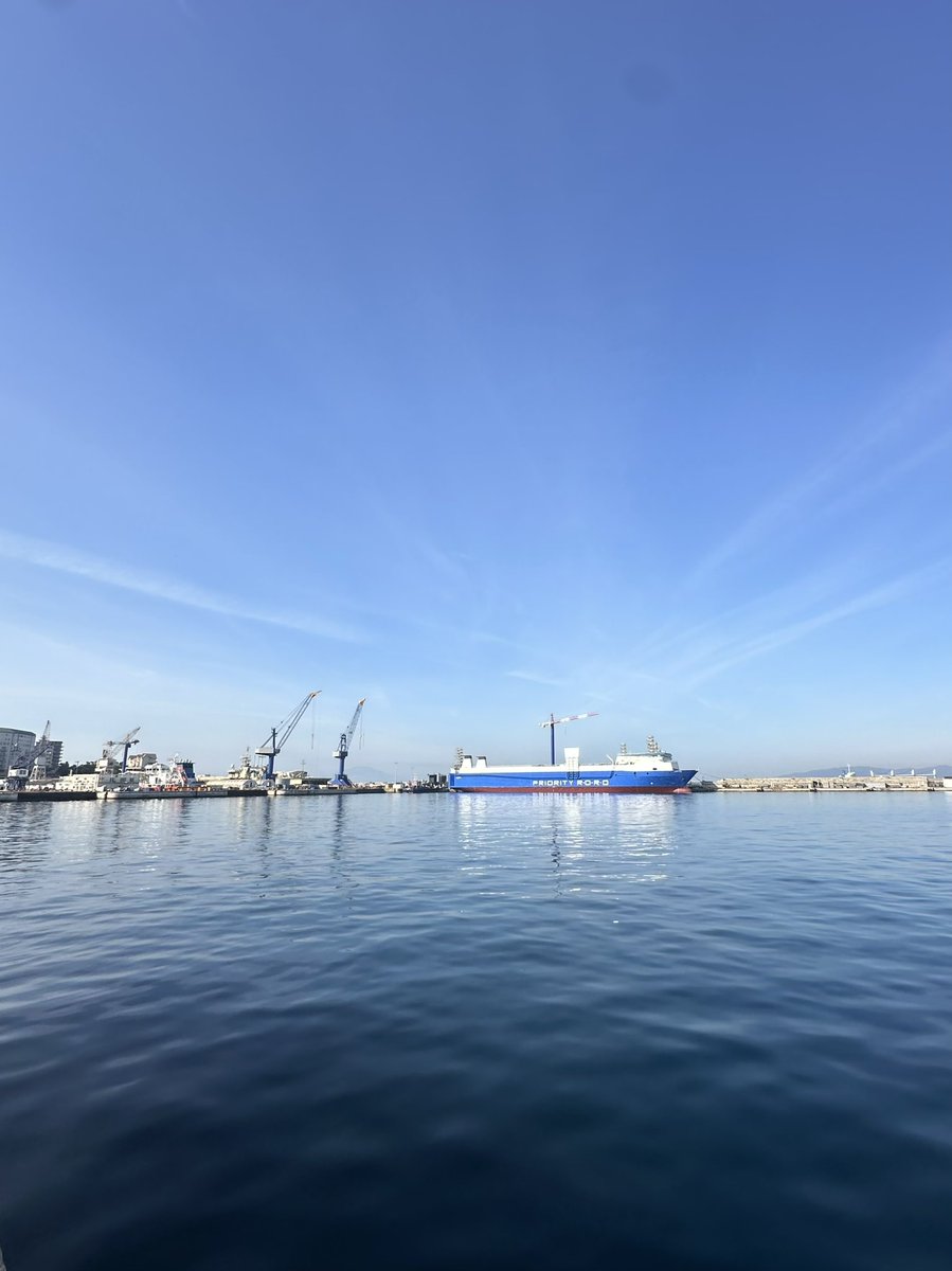This morning on the wharf #Gibdock #Gibraltar #views #southmole #shipyard #monday #views #vessel #cranespotting