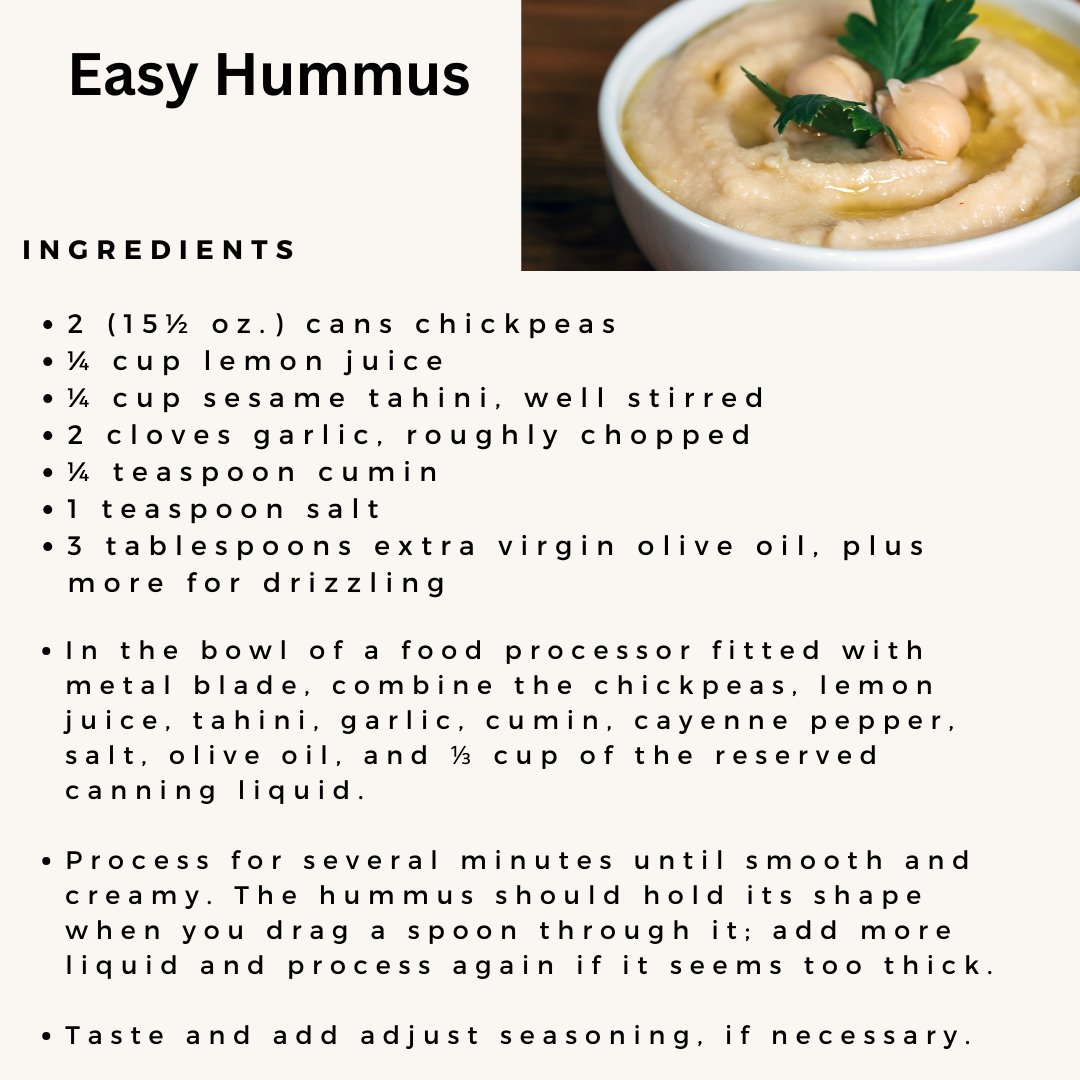 Hummus has a ton of health benefits such as a large amount of nutrients. It may also help ease inflammation, promote heart health, and support blood sugar management. tinyurl.com/38sjjt8s