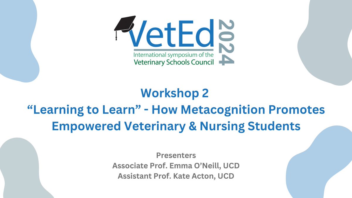 Empower your veterinary & nursing journey at #VetEd2024's Workshop 2! Discover the power of metacognition in fostering student empowerment. Register now!🐾 #StudentEmpowerment #VetEd